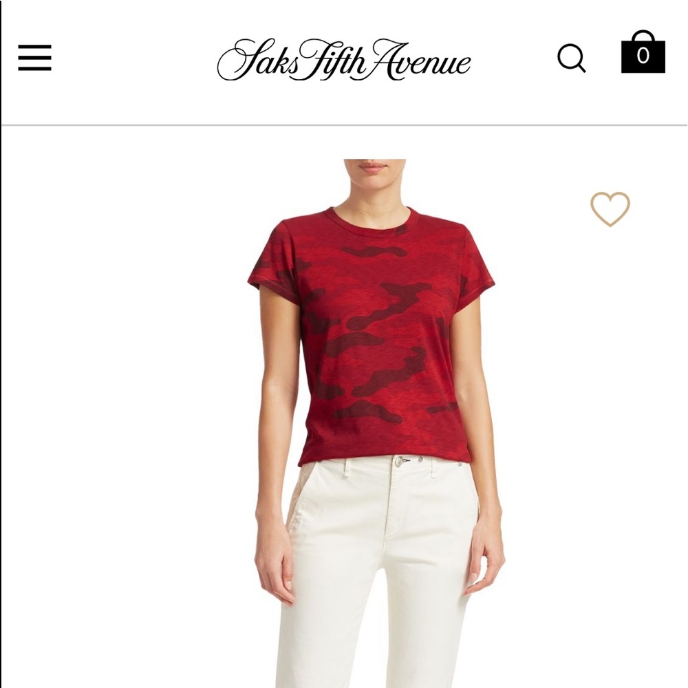Red camo rag & bone tee